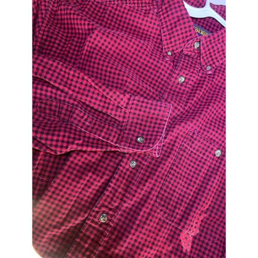 Mens XL woolrich John rich & bros  black & red heritage check cotton flannel‎